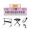 Donner DEK-610s Portable Piano Keyboard 61 Keys for Beginner with keyboard stand, bench, music stand, microphone, adapter