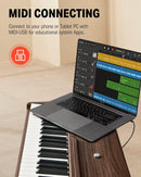 Donner DDP-80 Digital Piano 88 Key Weighted Keyboard, Walnut Wood Color + Pedal DONNER MUSIC AU