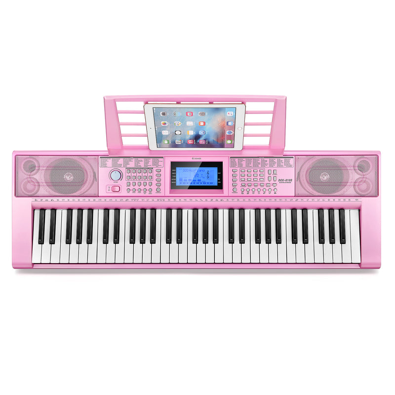 Donner DEK-610 - 61 Key Keyboard Piano for Beginner/Professional with Superior Sound, Elite Teaching Modes, Rich Music Selections, HD Display & Multiple Functions