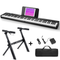 Eastar EP-10 Foldable Semi-Weighted Full Size 88-Key Portable Electric Piano combo with piano stand 