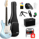 Donner DST-152 39 Inches Electric Guitar Kit HSS Pickup Coil Split Solid Body Electric Guitar with Amp/Bag/Accessories donner music au 