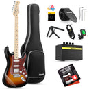 Donner DST-152 39 Inches Electric Guitar Kit HSS Pickup Coil Split Solid Body Electric Guitar with Amp/Bag/Accessories donner music  Australia