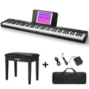 Eastar EP-10 Foldable Semi-Weighted Full Size 88-Key Portable Electric Piano combo  with  piano bench 